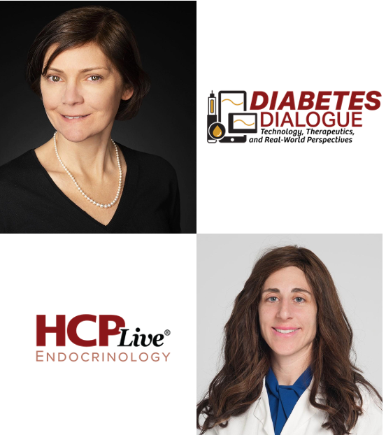Thumbnail for Diabetes Dialogue, featuring podcast logo and headshots of Diana Isaacs, PharmD, and Natalie Bellini, DNP